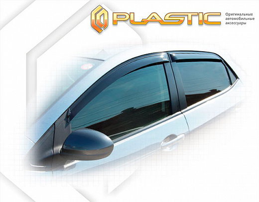 Ветровики дверей Classic полупрозрачный Mazda Demio  2007-2014 СА Пластик