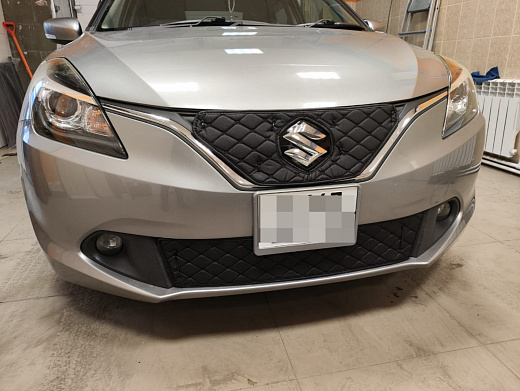 Утеплитель радиатора кожаный Suzuki Baleno 2016->
