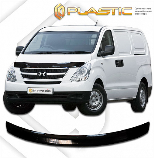 Дефлектор капота Classic черный Hyundai H1  2008–2018 СА Пластик