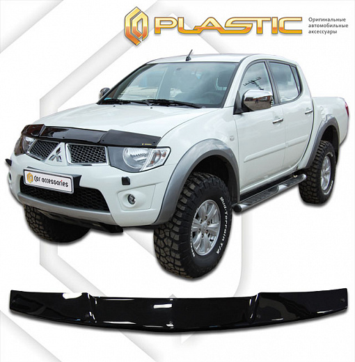 Дефлектор капота Classic черный Mitsubishi Triton  2007–2015  СА Пластик