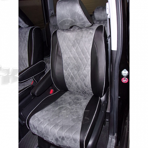 Чехлы из экокожи Honda Stepwgn IVr [RK] 04.2012-03.2015 (Мод.445.0) - 3 ряда Автокомфорт
