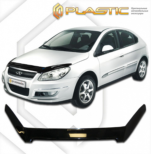 Дефлектор капота Classic черный Chery M11  2009–н.в. СА Пластик