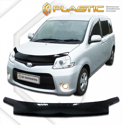 Дефлектор капота Classic черный Toyota Sienta Dice 2011-2015 СА Пластик