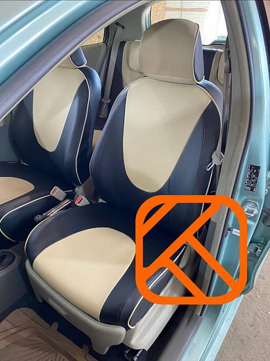 Чехлы из экокожи Toyota Vitz 90 95 2005-2010 спинка и сидение 60/40 (Мод.364.0) Автокомфорт