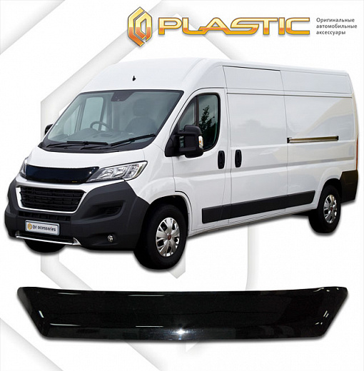 Дефлектор капота Classic черный Peugeot Boxer  2014–н.в. СА Пластик