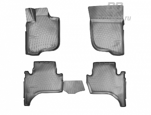 Коврики 3D в салон MITSUBISHI Pajero Sport, 2016->, 4 шт. (полиуретан)