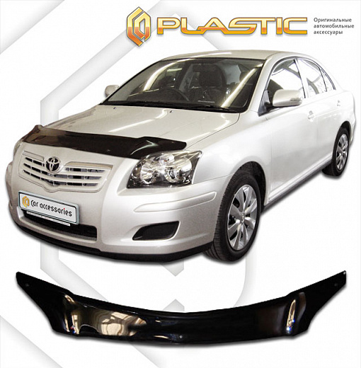 Дефлектор капота Classic черный Toyota Avensis  2003-2008 СА Пластик