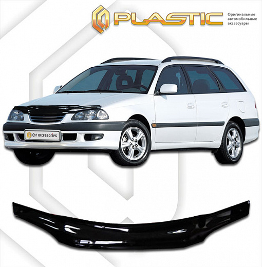 Дефлектор капота Classic черный Toyota Caldina  1997-2000 СА Пластик