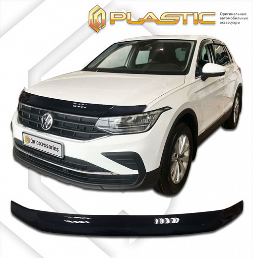 Дефлектор капота Classic черный Volkswagen Tiguan  2020-н.в. СА Пластик
