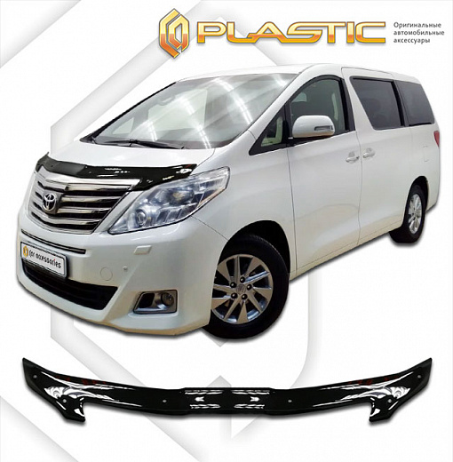 Дефлектор капота Classic черный Toyota Alphard  2011-2015 СА Пластик