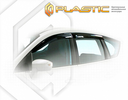 Ветровики дверей Classic полупрозрачный Ford Kuga  2008-2012 СА Пластик