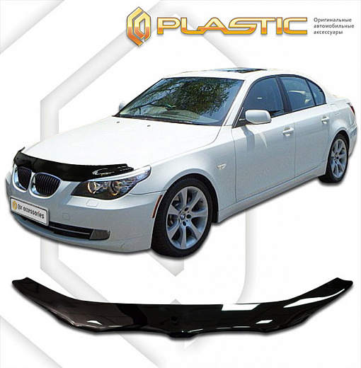 Дефлектор капота Classic черный BMW 5 Series  2003-2010 СА Пластик
