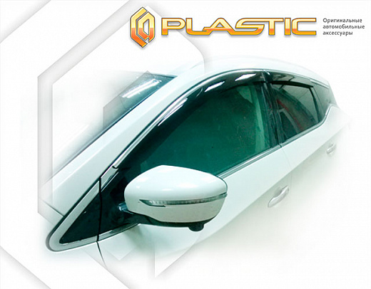 Ветровики дверей Classic полупрозрачный Nissan Murano  2016–н.в.  СА Пластик