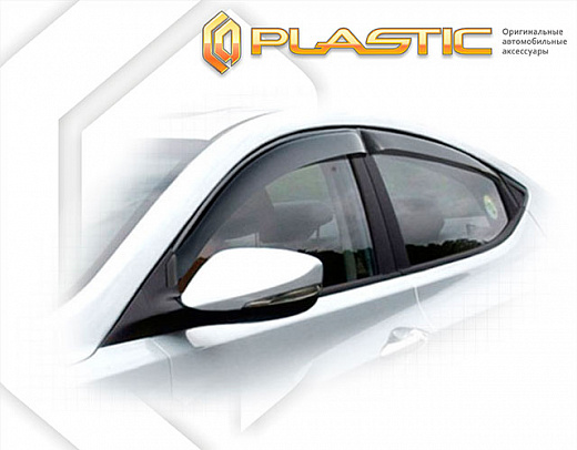 Ветровики дверей Classic полупрозрачный Hyundai Avante  2011 СА Пластик