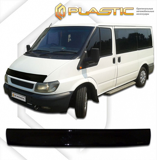 Дефлектор капота Classic черный Ford Transit  2000–2006 СА Пластик