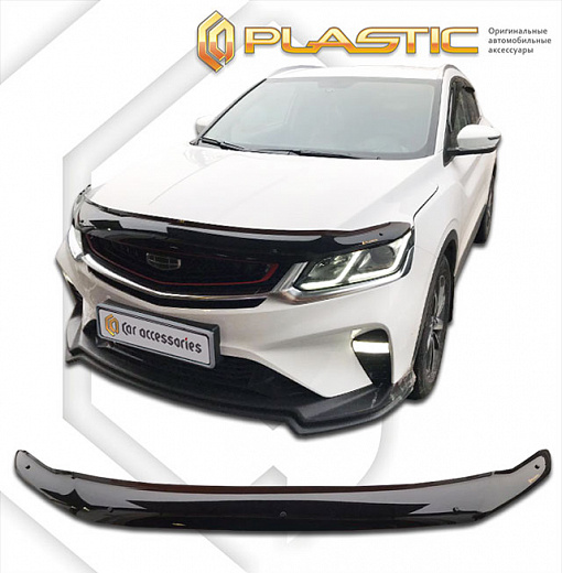 Дефлектор капота Classic черный Geely Coolray  2018-н.в. СА Пластик