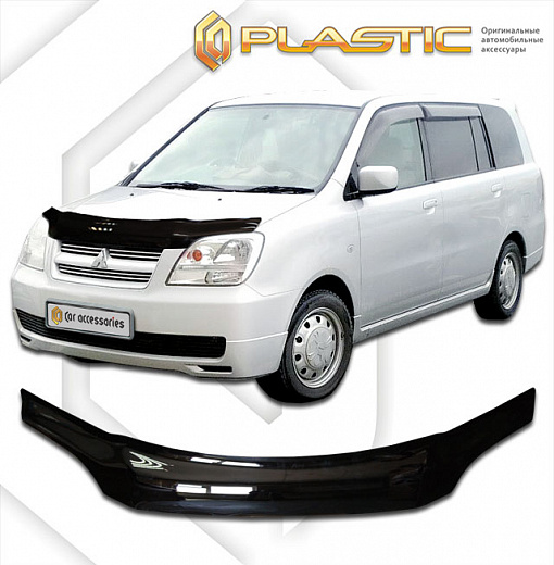 Дефлектор капота Classic черный Mitsubishi Dion  2002-2005 СА Пластик