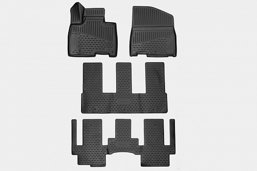 Коврики 3D в салон подходят для KIA Carnival IV 2020 - , Prestige, кроссвэн, 4шт. (полиуретан) / Киа Карнивал
