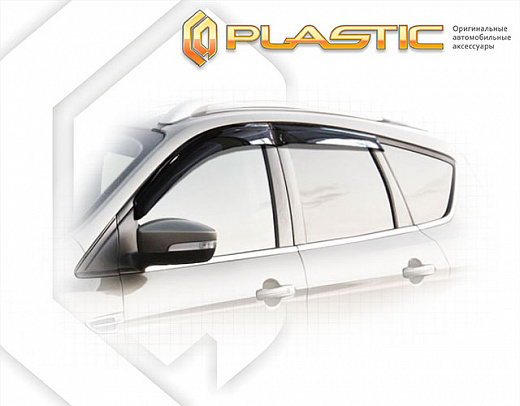 Ветровики дверей Classic полупрозрачный Ford Kuga  2012–2016 СА Пластик