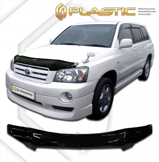 Дефлектор капота Classic черный Toyota Kluger V  2004–2007 СА Пластик