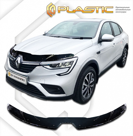 Дефлектор капота Classic черный Renault Arkana  2019-н.в. СА Пластик