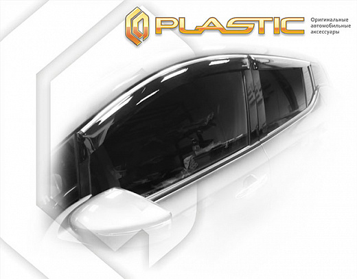 Ветровики дверей Classic полупрозрачный Nissan Leaf  2017-н.в. СА Пластик