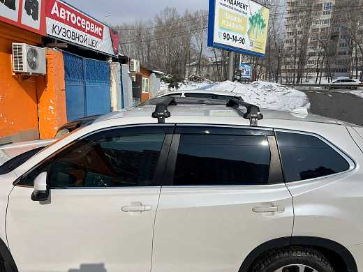 LUX CITY - багажник на крышу Subaru Forester SK 2018-2025 без рейлингов(дуги черные, 1,3м)