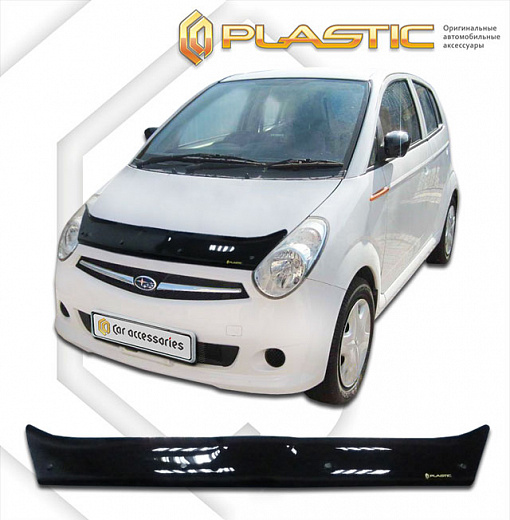 Дефлектор капота Classic черный Subaru R2  2005-2010 СА Пластик