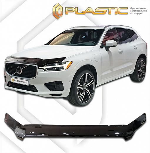Дефлектор капота Classic черный Volvo XC60  2017–н.в.  СА Пластик