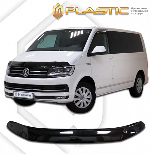 Дефлектор капота (exclusive) Classic черный Volkswagen Multivan  2015–н.в.  СА Пластик