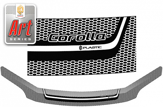 Дефлектор капота Серия "Art" графит Toyota Corolla Axio 2006-2012 СА Пластик