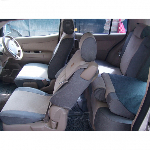 Чехлы из экокожи Toyota Raum II+r [Z20] 05.2003-10.2011 деление спинка и сидение 40(слева)/60 (Мод.260.0) Автокомфорт