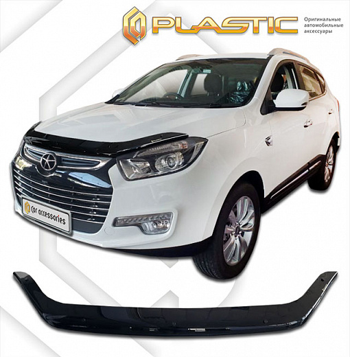 Дефлектор капота Classic черный Jac S5  2018-н.в. СА Пластик