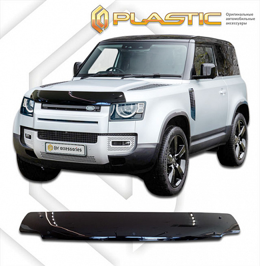 Дефлектор капота Classic черный Land Rover Defender  2019-н.в. СА Пластик