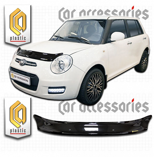 Дефлектор капота Classic черный Lifan Smily  2014–н.в. СА Пластик