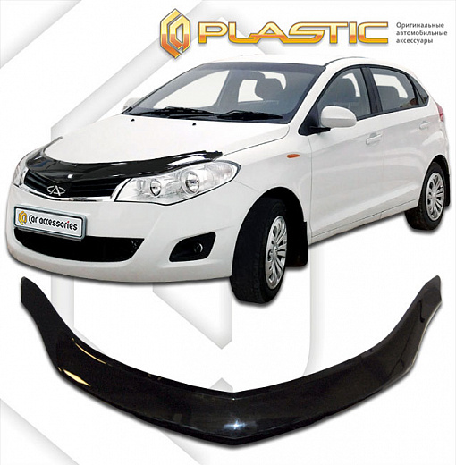 Дефлектор капота Classic черный Chery Very  2011–н.в. СА Пластик