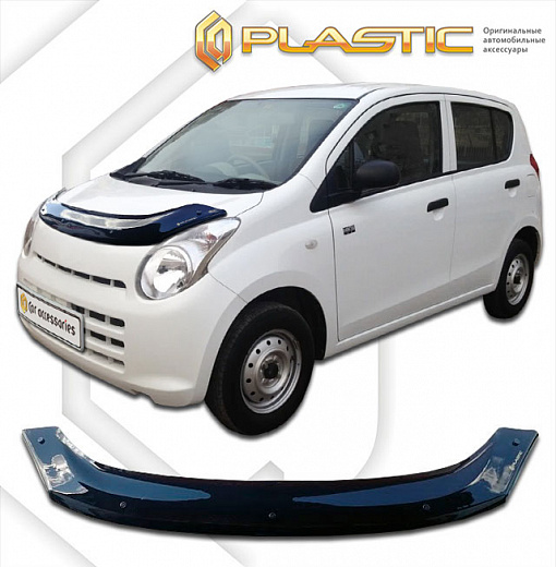 Дефлектор капота Classic черный Mazda Carol  2009-2014 СА Пластик