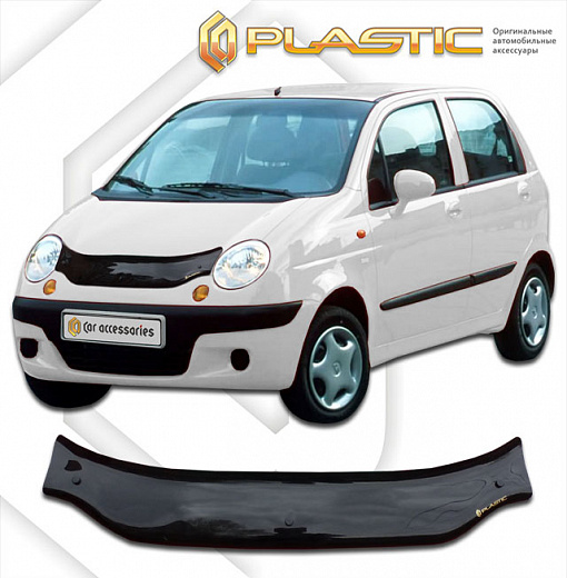 Дефлектор капота Classic черный Daewoo Matiz  2000–2011 СА Пластик