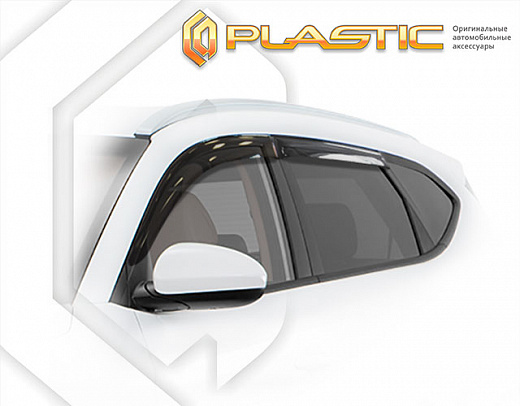 Ветровики дверей Classic полупрозрачный Hyundai Tucson  2015-2021 СА Пластик
