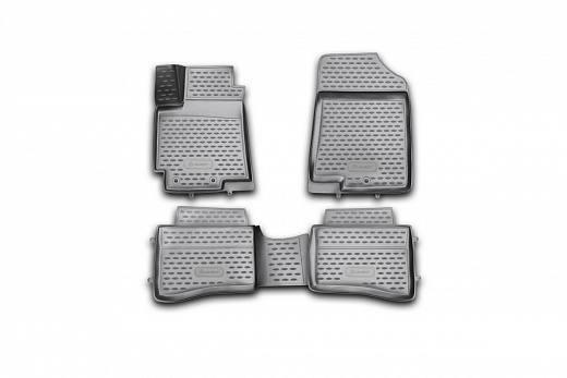 Коврики 3D в салон KIA Rio, 2011-2014, 2014->, 4 шт. (полиуретан)