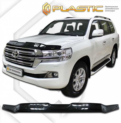 Дефлектор капота Classic черный Toyota Land Cruiser 200 2015–2021 СА Пластик