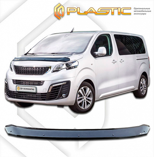 Дефлектор капота Classic черный Peugeot Expert Traveller  2017-н.в. СА Пластик