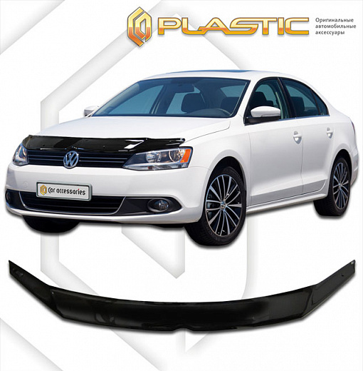 Дефлектор капота Classic черный Volkswagen Jetta  2010–н.в. СА Пластик