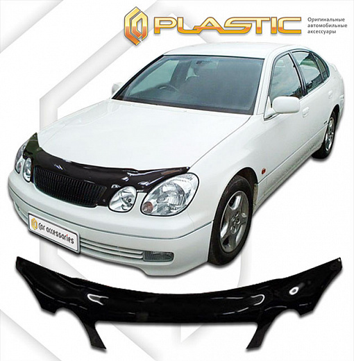 Дефлектор капота (exclusive) Classic черный Toyota Aristo  1997-2004 СА Пластик