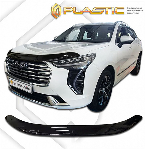 Дефлектор капота Classic черный Haval Jolion  2020–н.в. СА Пластик