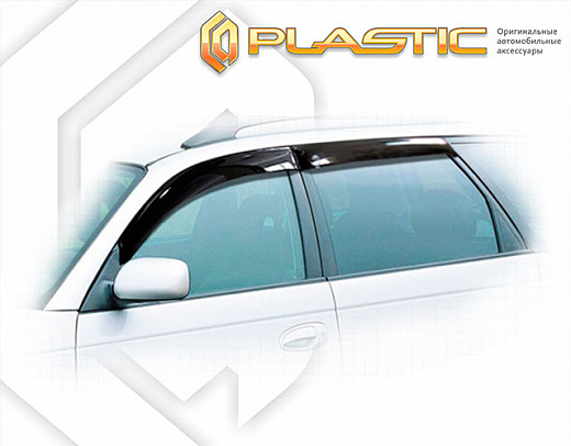Ветровики дверей Classic полупрозрачный Toyota Caldina  1997-2000 СА Пластик