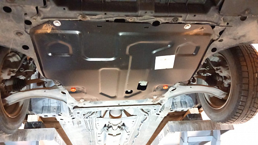 Защита картера и КПП Nissan Tiida \ Latio c11 \ Sentra \ NV200 2 и 4WD \ AD Wingroad y12 \ Sylphy B17 сталь 2мм