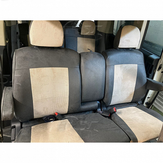 Чехлы из экокожи Mitsubishi Delica D5 60/40 [CV] I+r 2007- (Мод.449.1) - 3 ряда Автокомфорт
