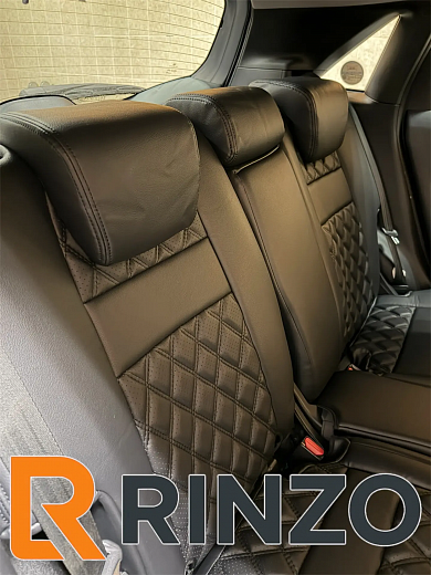 Чехлы Rinzo кожа PVC Honda Fit 4 GR 2020- модель Grid (ромб)