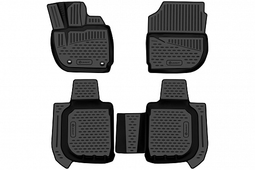 Коврики 3D в салон HONDA Vezel /Fit 3 2013 - 2022 П.Р., 4шт. (полиуретан) / Хонда Везел